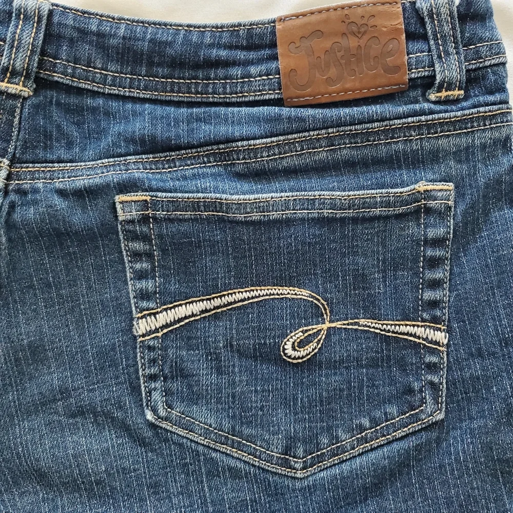 Justice Jean Denim Shorts‎ Simply Low Girls Size 16 1/2 Regular